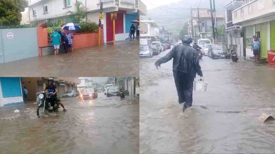 Inondations – rues impraticables à Port-Louis 
