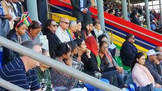 JIOI - Athlétisme : Pravind et Kobita Jugnauth dans les tribunes pour soutenir les athlètes mauriciens