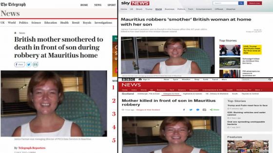 [VIDÉO] Le meurtre de l’Ecossaise Janice Farman à Maurice largement répercuté dans la presse britannique 