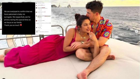 Priyanka Chopra et Nick Jonas accueillent leur premier enfant, né d’une mère porteuse