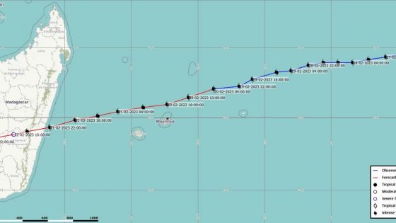 Cyclone : Freddy devrait passer à son point le plus proche de Maurice vers 16 h