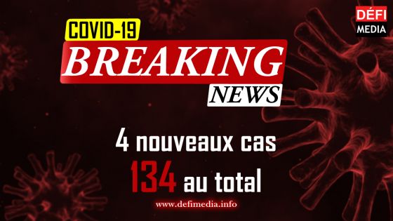 Covid-19 : quatre nouveaux cas, le nombre total de contamination locale passe à 134