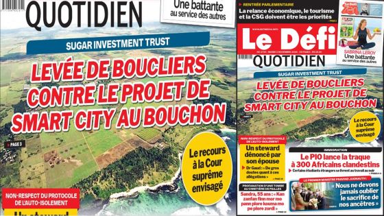 Voici la Une du Défi Quotidien de ce mardi 03 novembre 2020