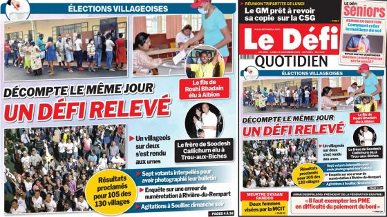Voici la Une du Défi Quotidien de ce lundi 23 novembre 2020