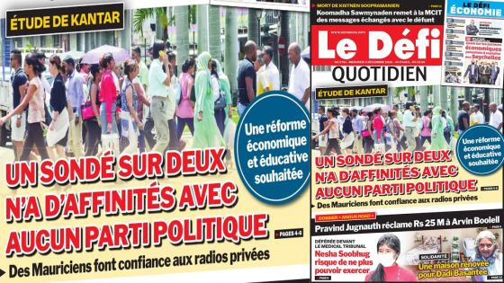 Voici la Une du Défi Quotidien de ce mercredi 02 décembre 2020