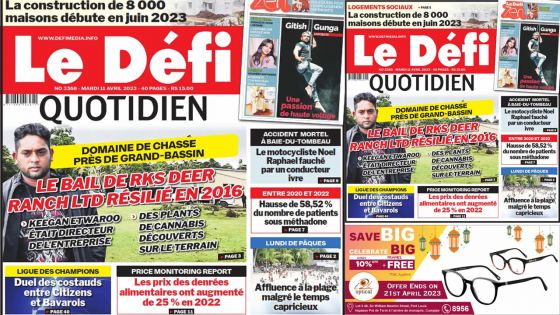 Voici la une du Défi Quotidien de ce Mardi 11 Avril 2023