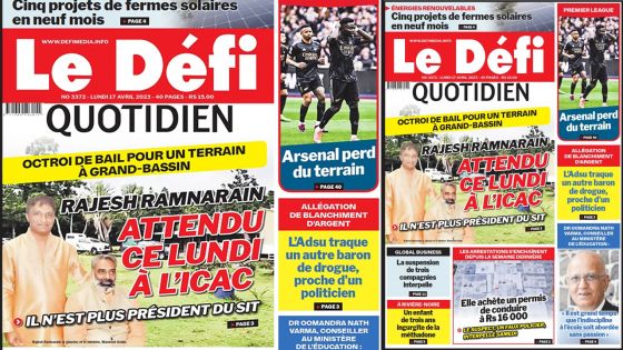 Voici la une du Défi Quotidien de ce Lundi 17 Avril 2023