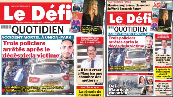 Voici la une du Défi Quotidien de ce Mardi 04 juillet 2023