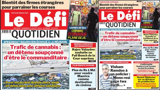 Voici la une du Défi Quotidien de ce Vendredi 14 juillet 2023