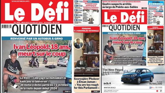 Voici la une du Défi Quotidien de ce Mercredi 10 Juillet 2024