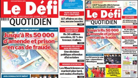 Voici la une du Défi Quotidien de ce Jeudi 24 Juillet 2025