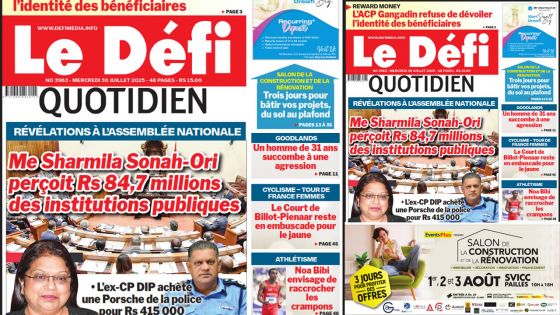 Voici la une du Défi Quotidien de ce Mercredi 30 Juillet 2025