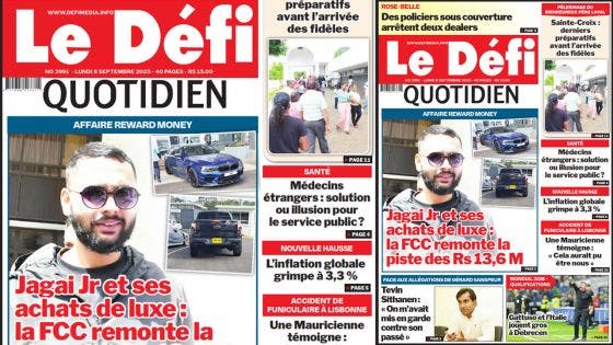 Live News Voici la une du Défi Quotidien de ce Lundi 07 Septembre 2025