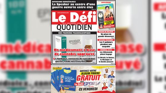 Voici la Une du Défi Quotidien de ce jeudi 28 juin 2018