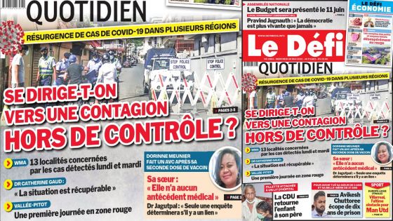 Voici la Une du Défi Quotidien de ce mercredi 26 mai 2021