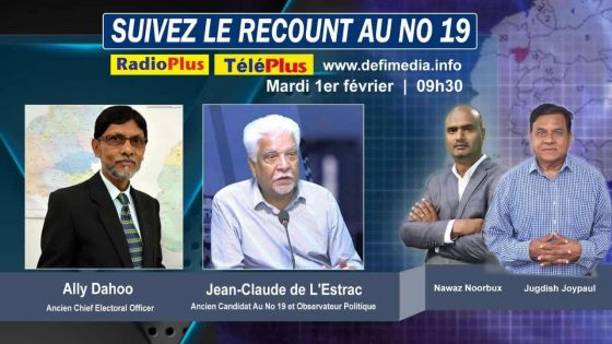 Suivez le « Recount » sur Radio Plus et sur defimedia.info