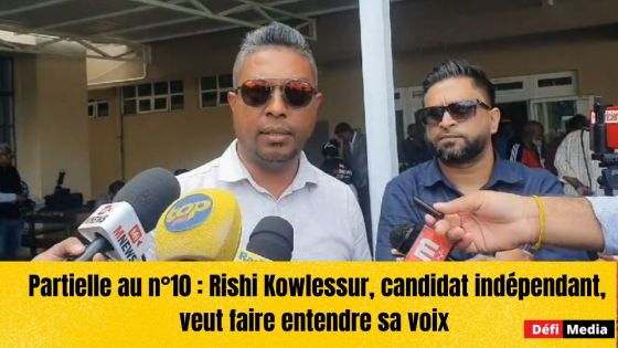 Partielle au n°10 : Rishi Kowlessur, candidat indépendant, veut faire entendre sa voix 