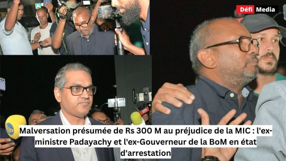 Malversation présumée de Rs 300 M au préjudice de la MIC : l'ex-ministre Renganaden Padayachy et l'ex-Gouverneur de la BoM en état d'arrestation