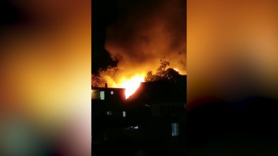 Incendie près de la rue d’Entrecasteaux, Port-Louis