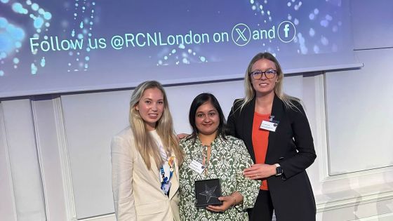 Récompense - Shalini Ramguttee : «Rising Star» du Royal College of Nursing en Angleterre