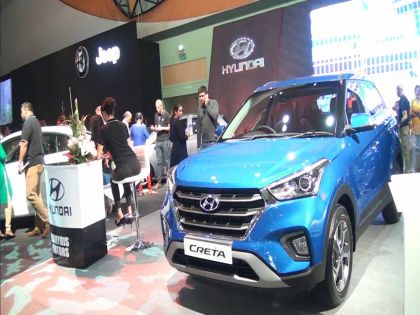 Le stand de Hyundai présent au Salon de l’automobile 2018