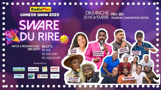 Radio Plus Comedy Show 2025 - «Sware du Rire» : deux heures d’humour percutant avec l’élite de la scène mauricienne