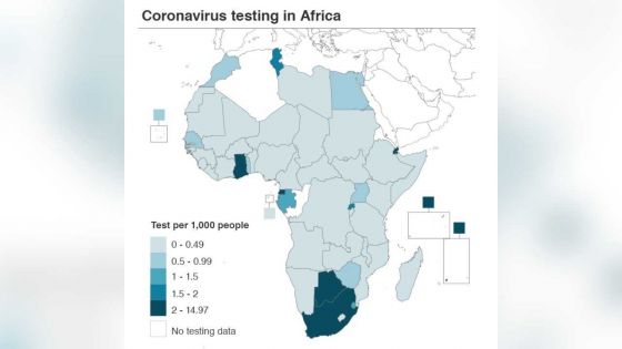 Coronavirus : Maurice et Djibouti en tête en Afrique pour leur capacité en matière de dépistage, selon la BBC