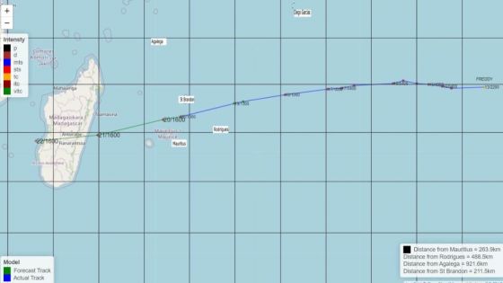 Cyclone : Freddy à 140 km de Cap Malheureux à 13 h