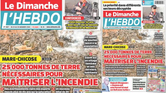 Voici la Une de Le Dimanche/L'Hebdo de ce Dimanche 24 Novembre 2024