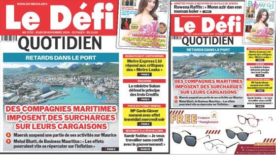 Voici la une du Défi Quotidien de ce Jeudi 28 Novembre 2024