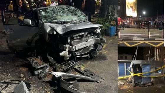 St-Jean : une voiture percute des infrastructures du métro, un feu de signalisation et un transformateur électrique