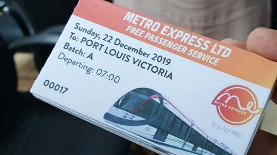 Metro Express : environ 125 000 tickets gratuits distribués jusqu’ici, indique Shamil Ghigroo
