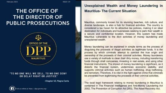 Newsletter du DPP : l’affaire Franklin, le blanchiment d’argent et la richesse inexpliquée évoqués