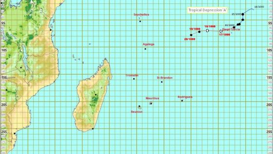 Météo : un point sur la dépression tropicale au nord de Diego Garcia