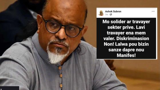 Avis de pluies torrentielles : « Mo solider ar travayer sekter prive », écrit le ministre Subron