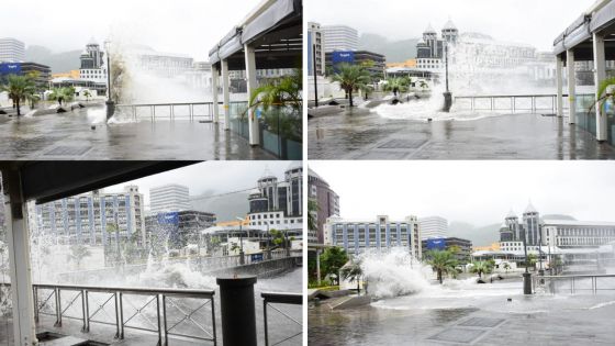 [En images] Belal : de grosses vagues déferlent au Caudan