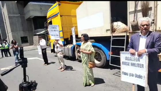 Nouvelles infrastructures à Agaléga : les manifestants dénoncent «l’opacité» entourant l’accorde entre Maurice et l’Inde