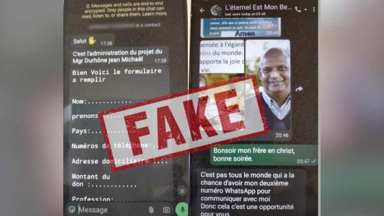 Usurpation d’identité : le diocèse de Port-Louis met en garde contre une escroquerie en ligne