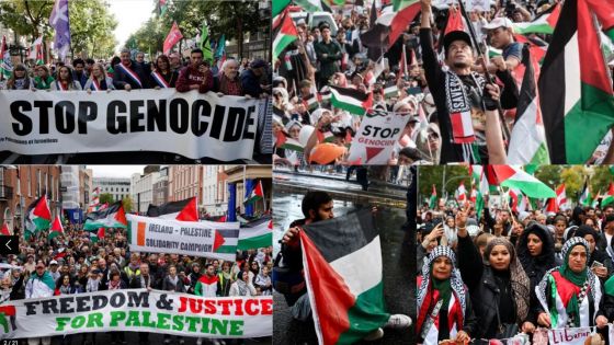 [En images] Manifestations pro-palestiniennes à travers le monde pour un an de conflit à Gaza