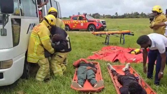 Simulation d’un crash à l’aéroport SSR : plus de 200 personnes mobilisées pour un exercice grandeur nature