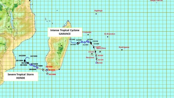 Alerte 3 maintenue : Garance s'affaiblit graduellement, mais reste une menace pour Maurice, selon la station météo