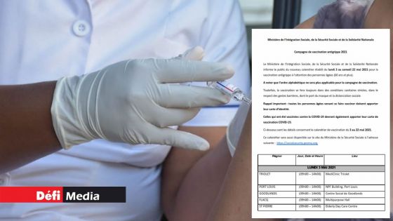 Vaccination antigrippe : l’ordre alphabétique ne sera plus appliqué à partir du lundi 3 mai, voici le calendrier