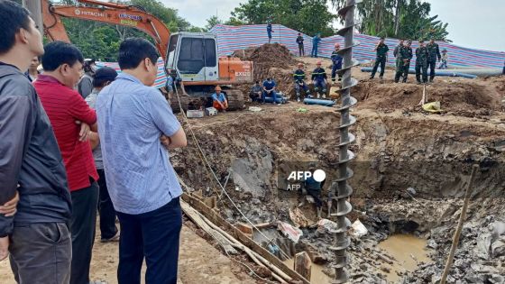 Vietnam: des sauveteurs bataillent pour secourir un enfant tombé dans un trou de 35 mètres