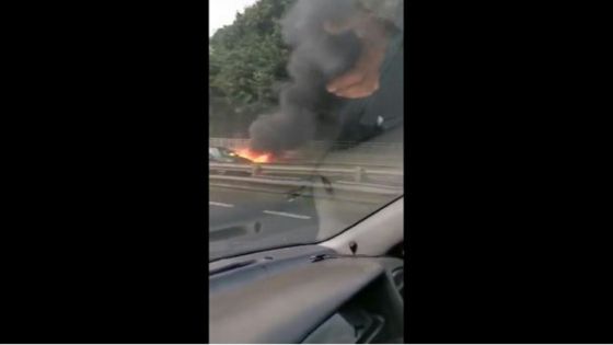 Montagne-Ory : une voiture prend feu et provoque un gros ralentissement