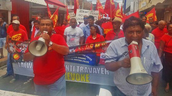 Manifestation à Rose-Hill: La CTSP demande des amendements aux lois du travail