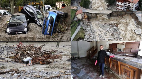 [En images] Inondations en France et en Italie: le bilan monte à sept morts