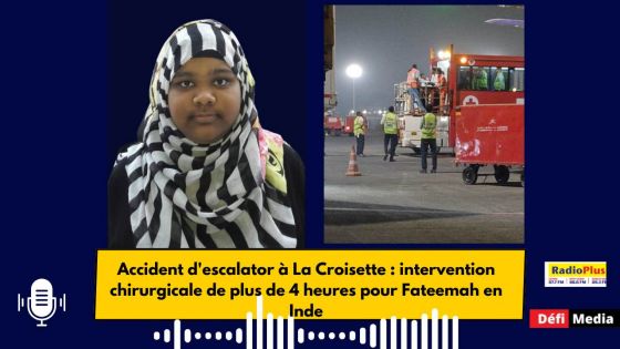 Accident d'escalator à La Croisette : intervention chirurgicale de plus de 4 heures pour Fateemah en Inde