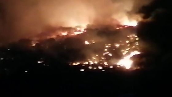 Port-Louis : Incendie sur la montagne Plateau