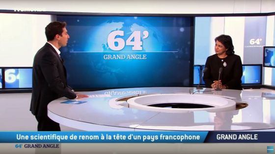 Ameenah Gurib-Fakim parle de l’importance de la biotechnologie à la télévision française