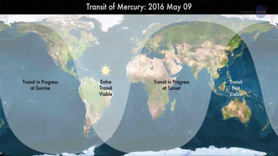 Astronomy event: Mercury transit across the sun